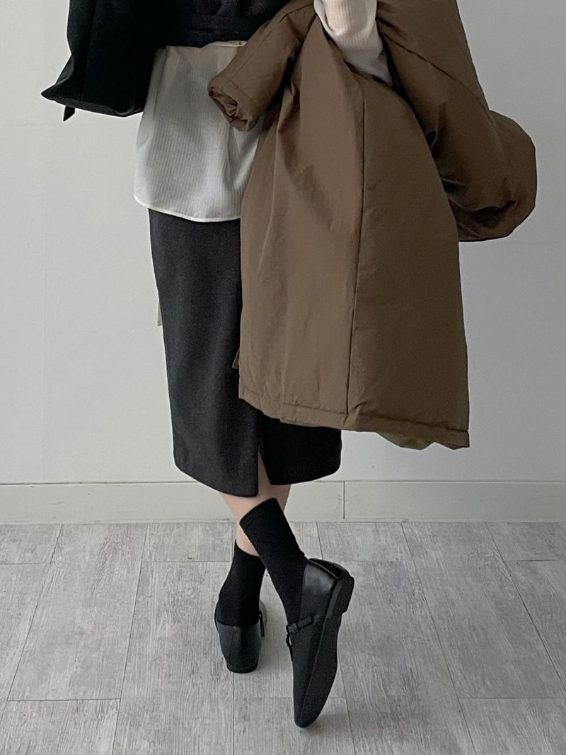 Cross square toe flat shoes