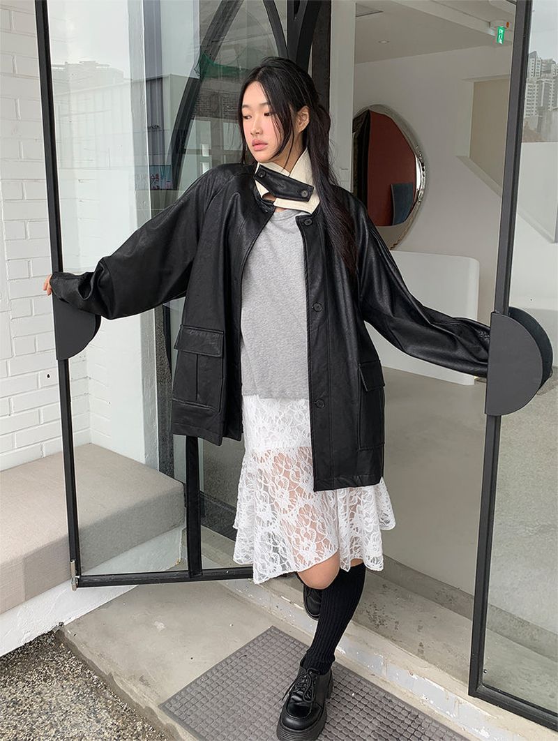 AIR U-NECK LOOSE TEE (5C)