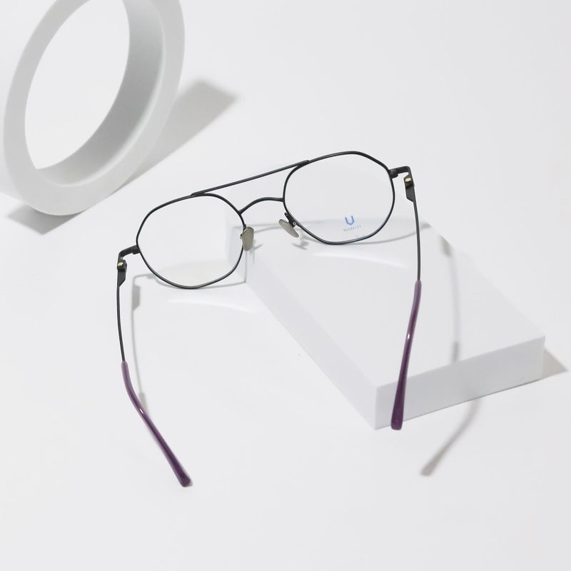 Knouun Round titanium glasses CODE. 103. A Black
