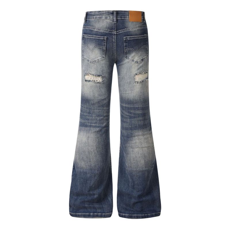 Cross Distressed Denim Pants