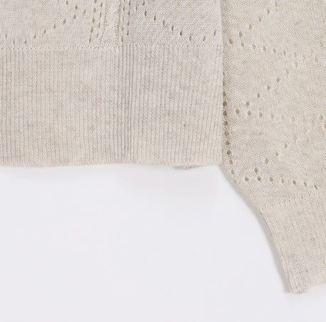 Ropi Punched Linen Knit Cardigan