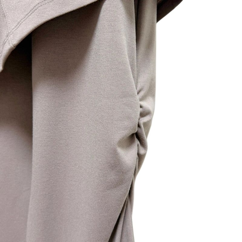 (2color) Diagonal Shirring Bootcut Layered Pants