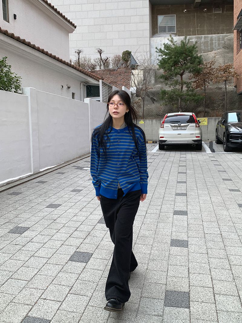 SS STRIPE CARDIGAN (3C)