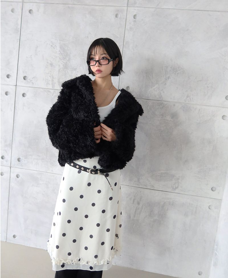 Shoko soft collar fur jacket