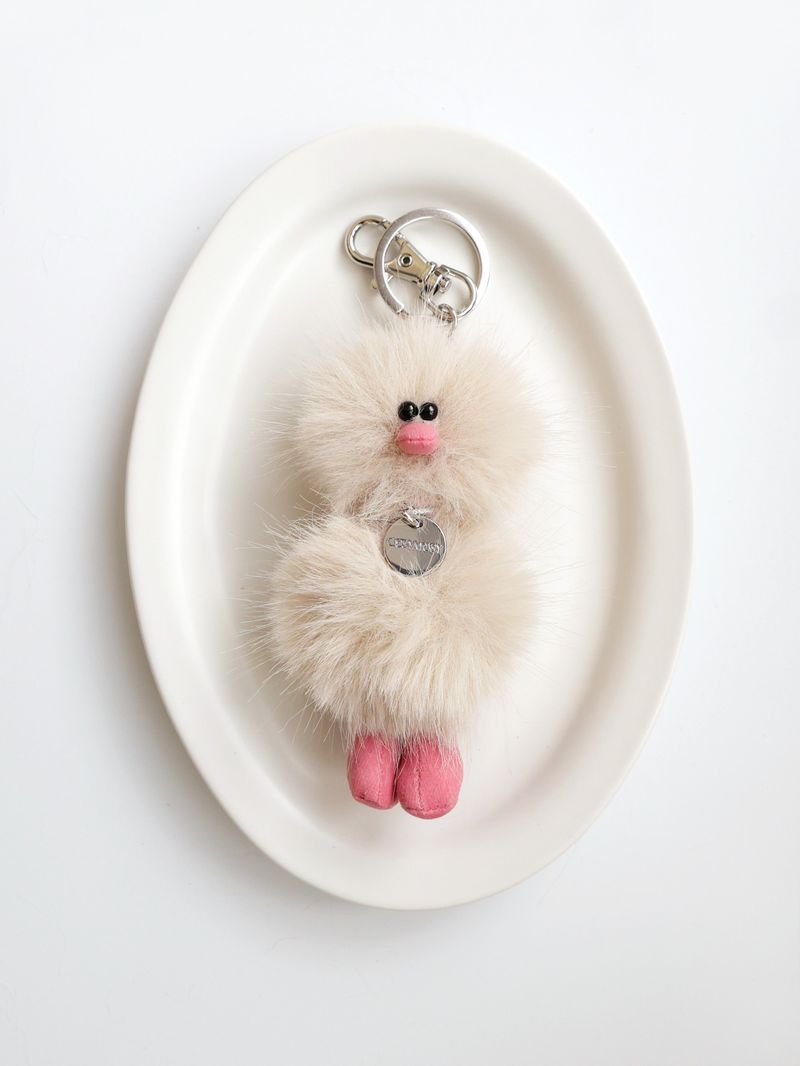 Cosymosy Mini Bird Keyring - Oatmeal