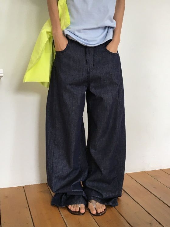 BAON(バオン)の「AC Non-Fade Summer Wide Denim Pants(Pants)」