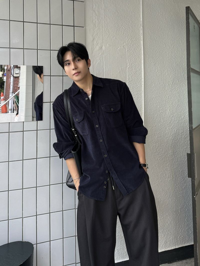Ox over curved banding pants