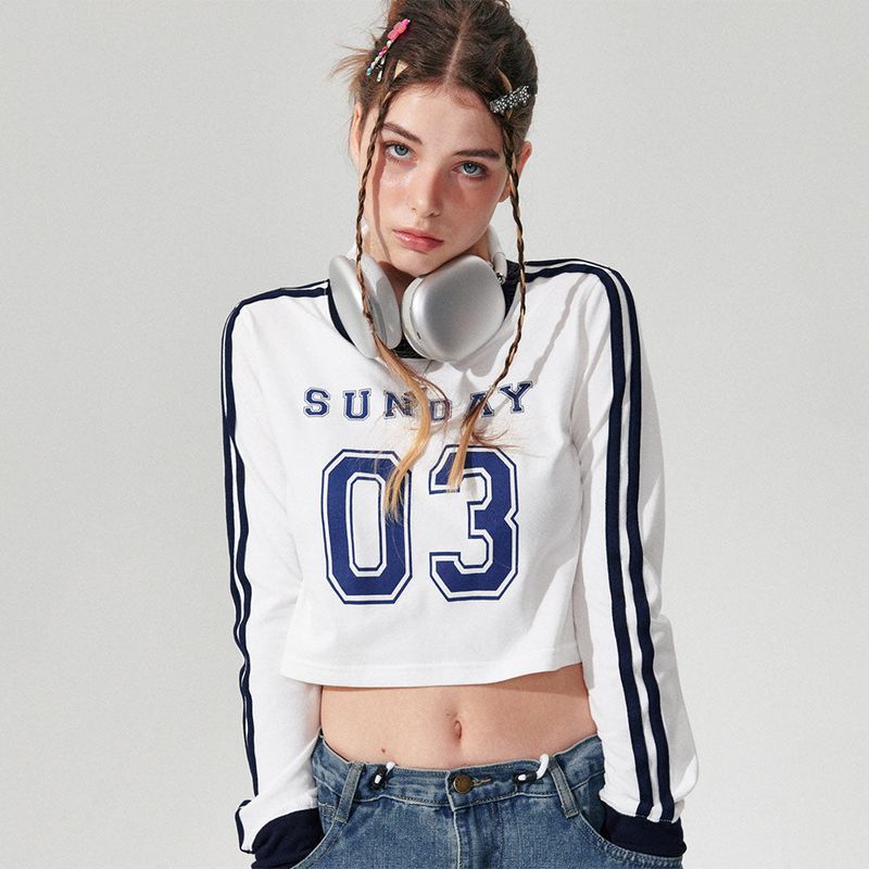 wonder visitor（ワンダービジター）の「Sunday track crop Long sleeve  [3 Color]（Tops）」