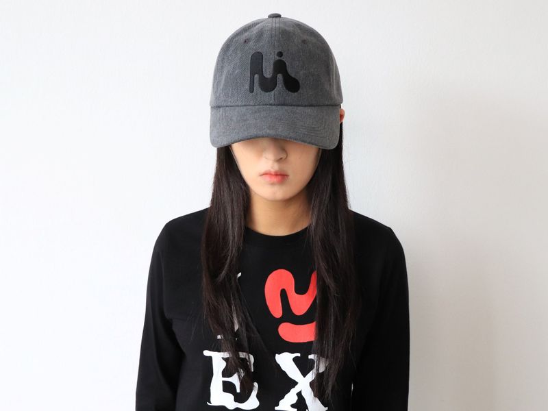 BIG LOGO BALL CAP ( WASHING CHARCOAL )