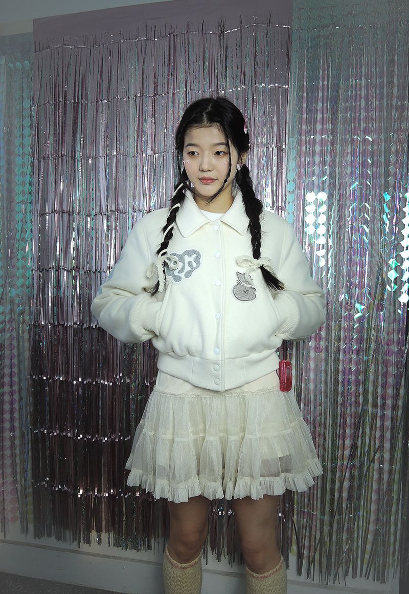 SHAKIRI(シャキリ)の「KITTY WOOL TATTOO JUMPER _WHITE(Jackets/Outerwear)」
