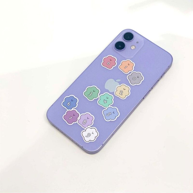 chanibear number sticker