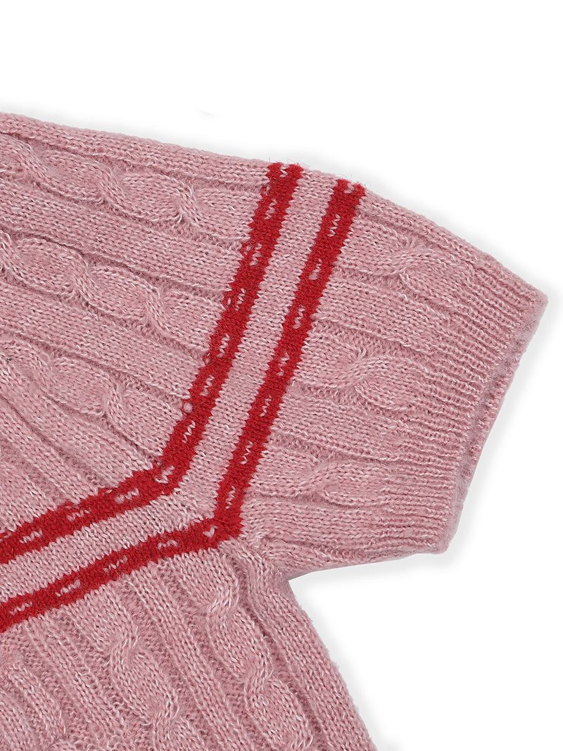 Color Line Twisted Knit (Pink)