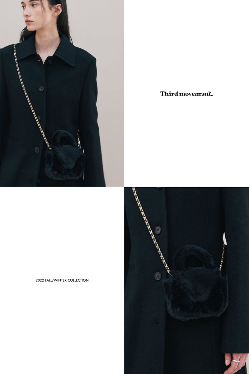 Eco Fur Mini Crossbag (Black)