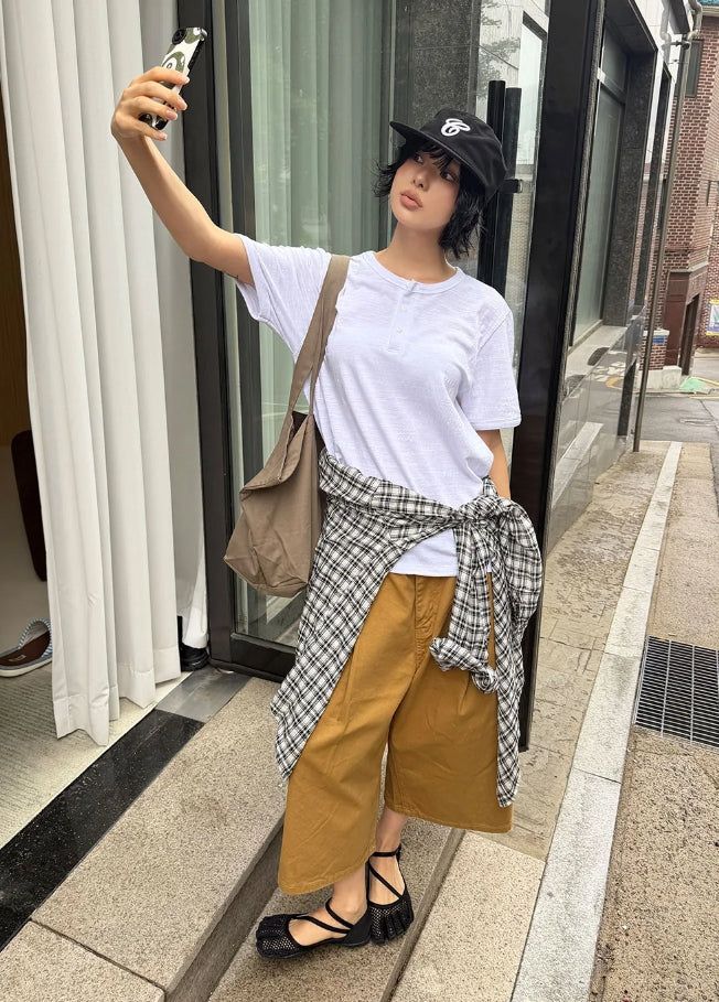 DEEP PINTUCK BERMUDA PANTS