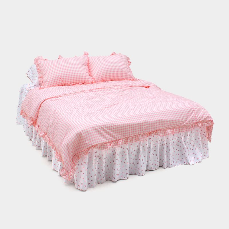 dormor(ドルモル)の「Dust-Free Gingham Check Frill Duvet Cover - SS size(Interior)」