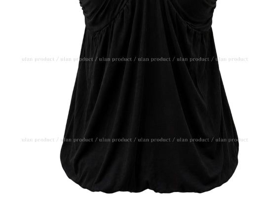 Pair Shirred Strap Halter Top