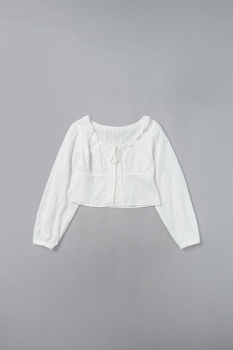 Butter frill blouse_ivory
