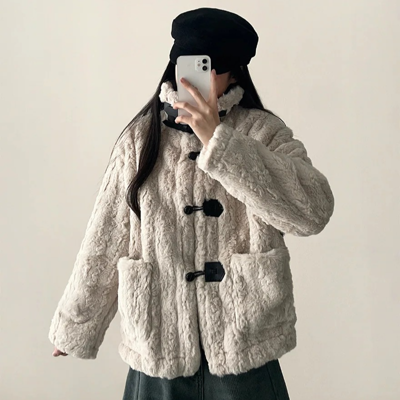 Sheep High Neck Fleece Mustang Jacket