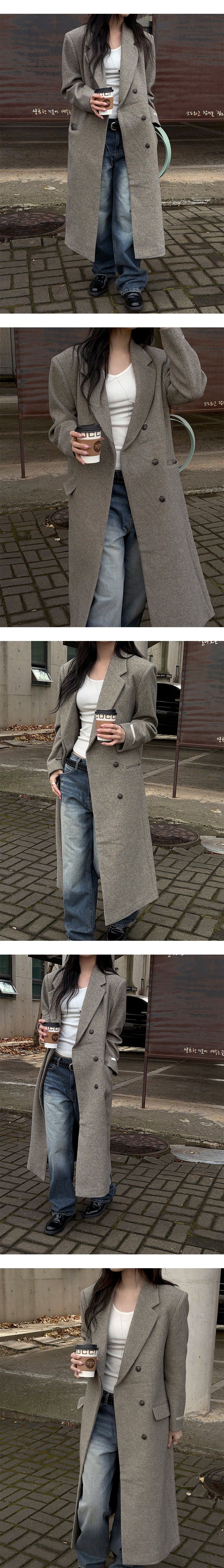 [Wool 50] Max hidden wool long coat(3color)