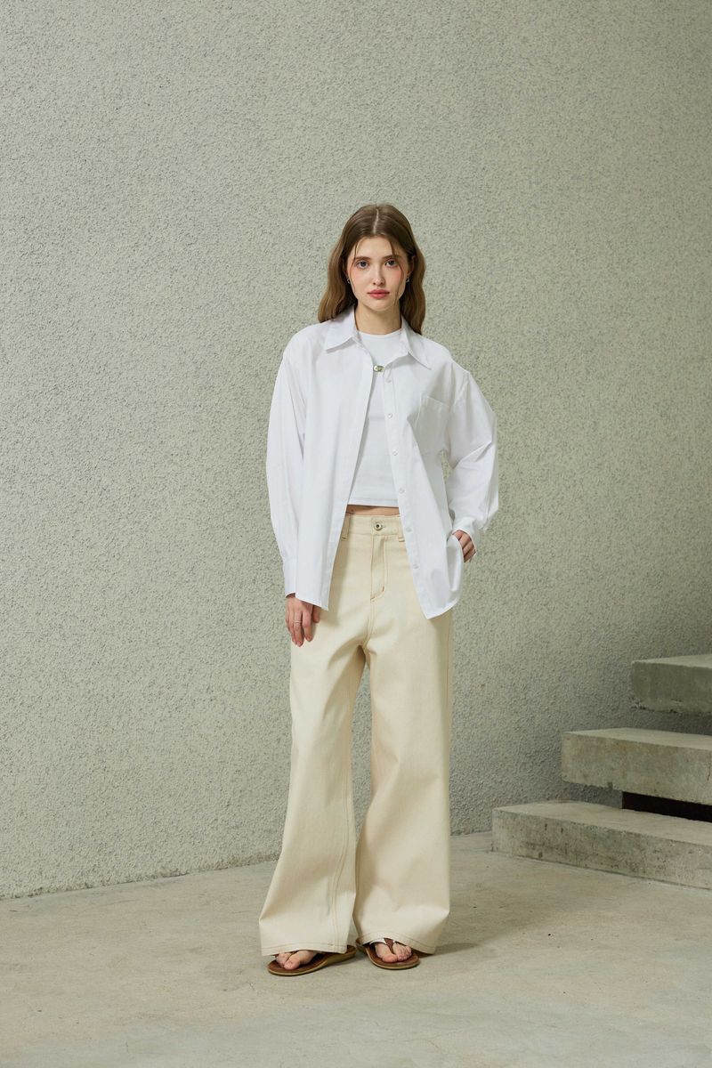 NOAH WIDE PANTS / BEIGE