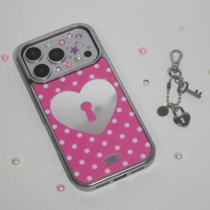 WATERJEAN（ウォータージン）の「[MADE] heart lock case (pink)（Smartphone Accessories）」