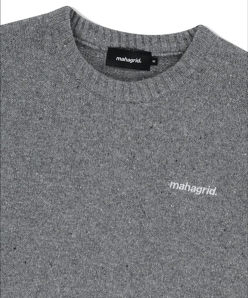 BASIC LOGO NEP KNIT SWEATER