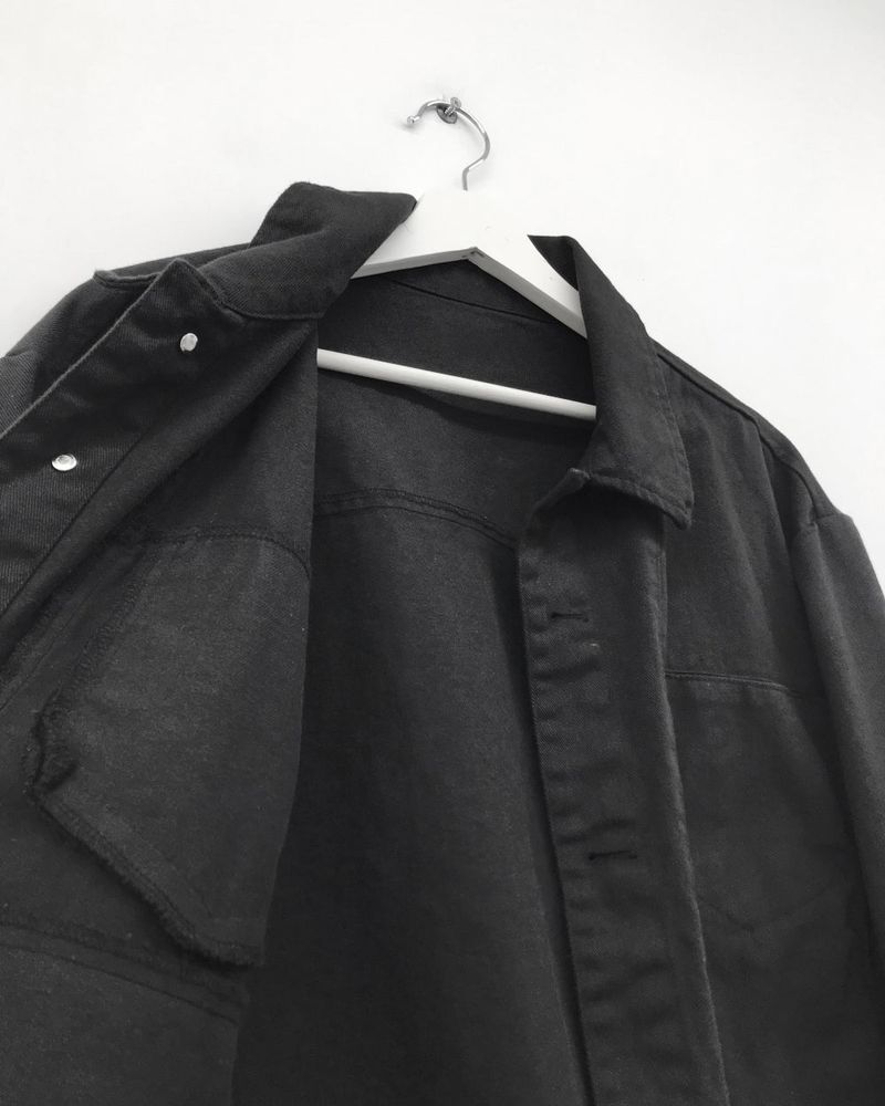 Wood trucker collar jacket (2color)