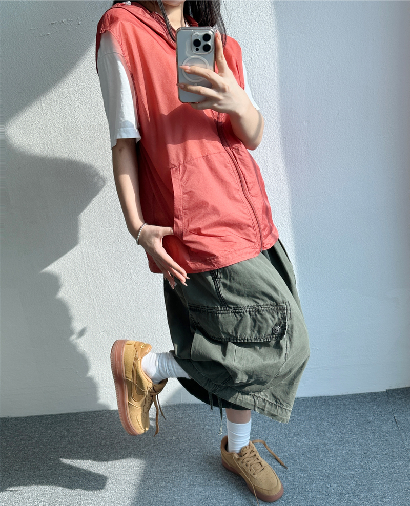 CCORTTI(コルッティ)の「10 COLORS PLANNED SEE-THROUGH WIND BREAKER HOOD VEST🩵🩷💙💛(Jackets/Outerwear)」