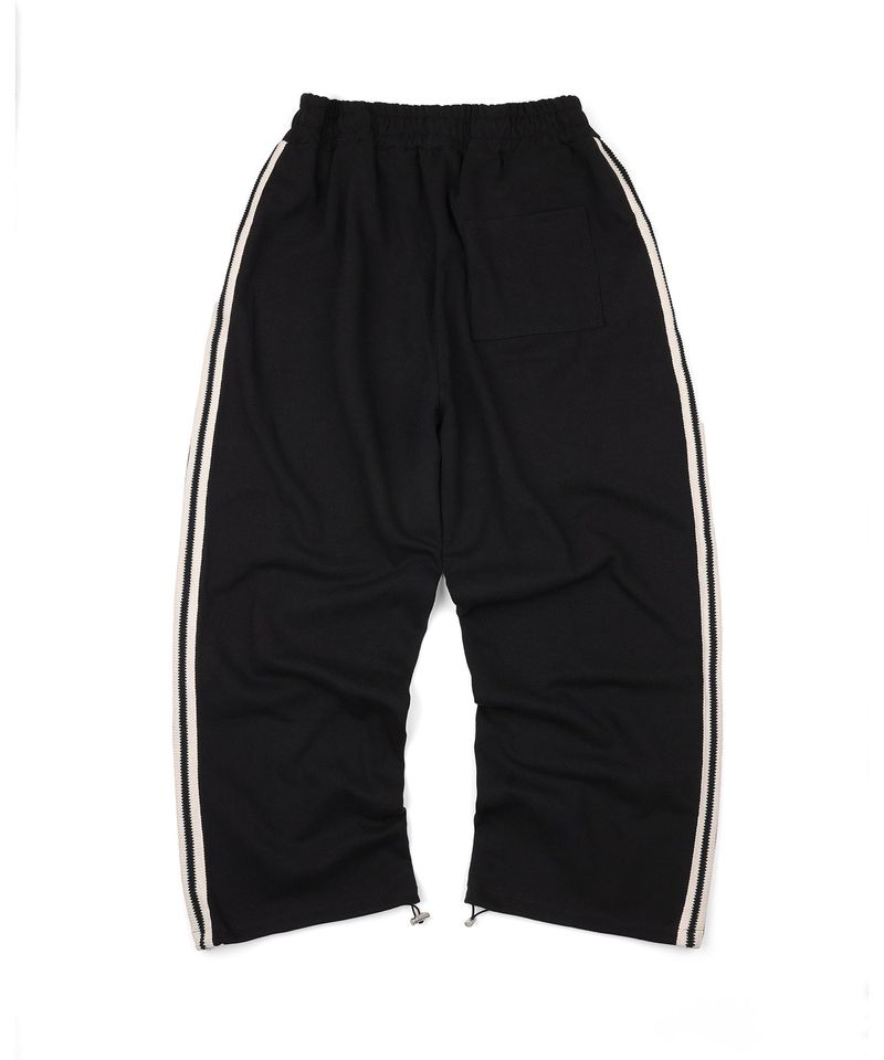 Track Line Pintuck Sweatpants - Black