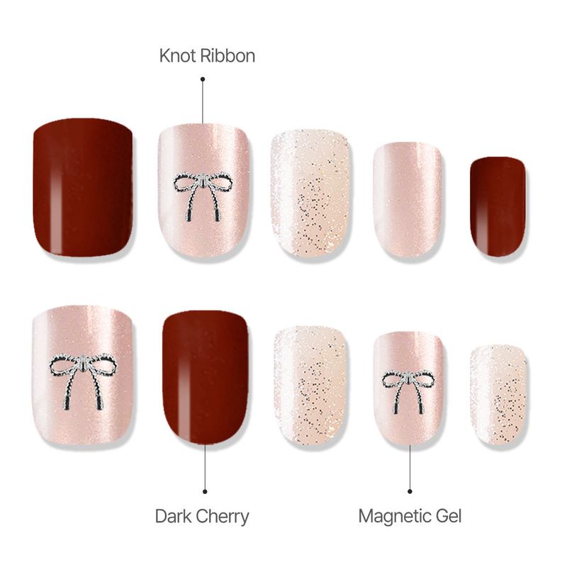 MUZMAK Reusable Glam Design Nail Tip Cherry on top(Regular)