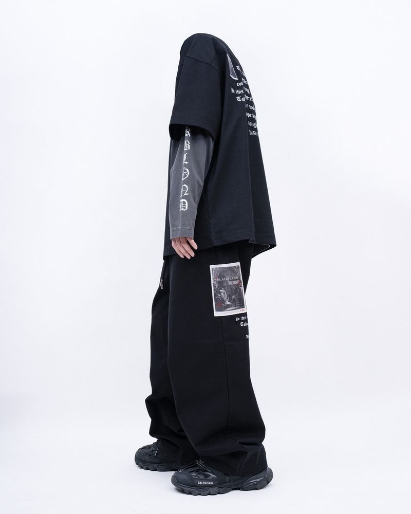 BBD No Sympathy Wide Cotton Pants (Black)