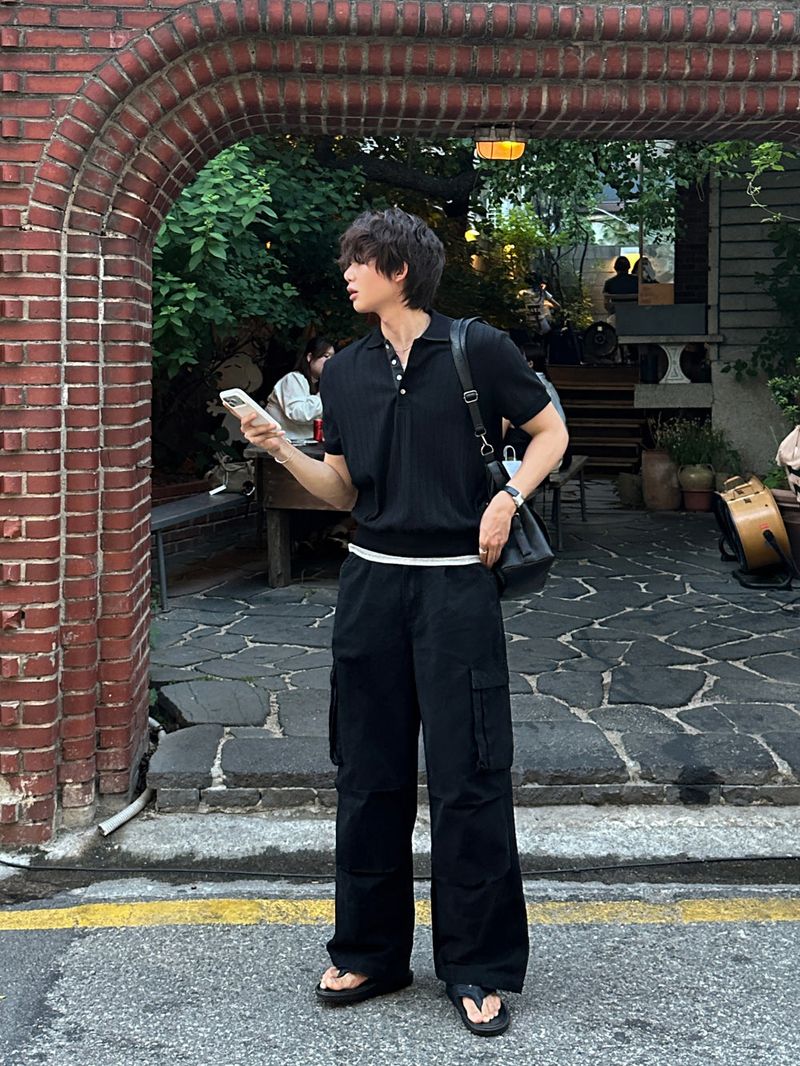 LMN Crack Washing Parasuit Cargo Pants (3 colors)
