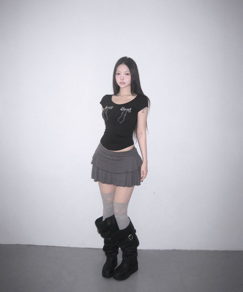 ash ruffle mini sk (3colors)