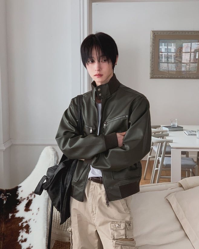 2PLAN(ツープラン)の「BOD High-neck Leather Jacket(Jackets/Outerwear)」