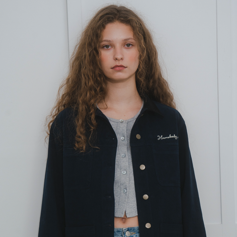 Cotton Trucker Jacket (NAVY)