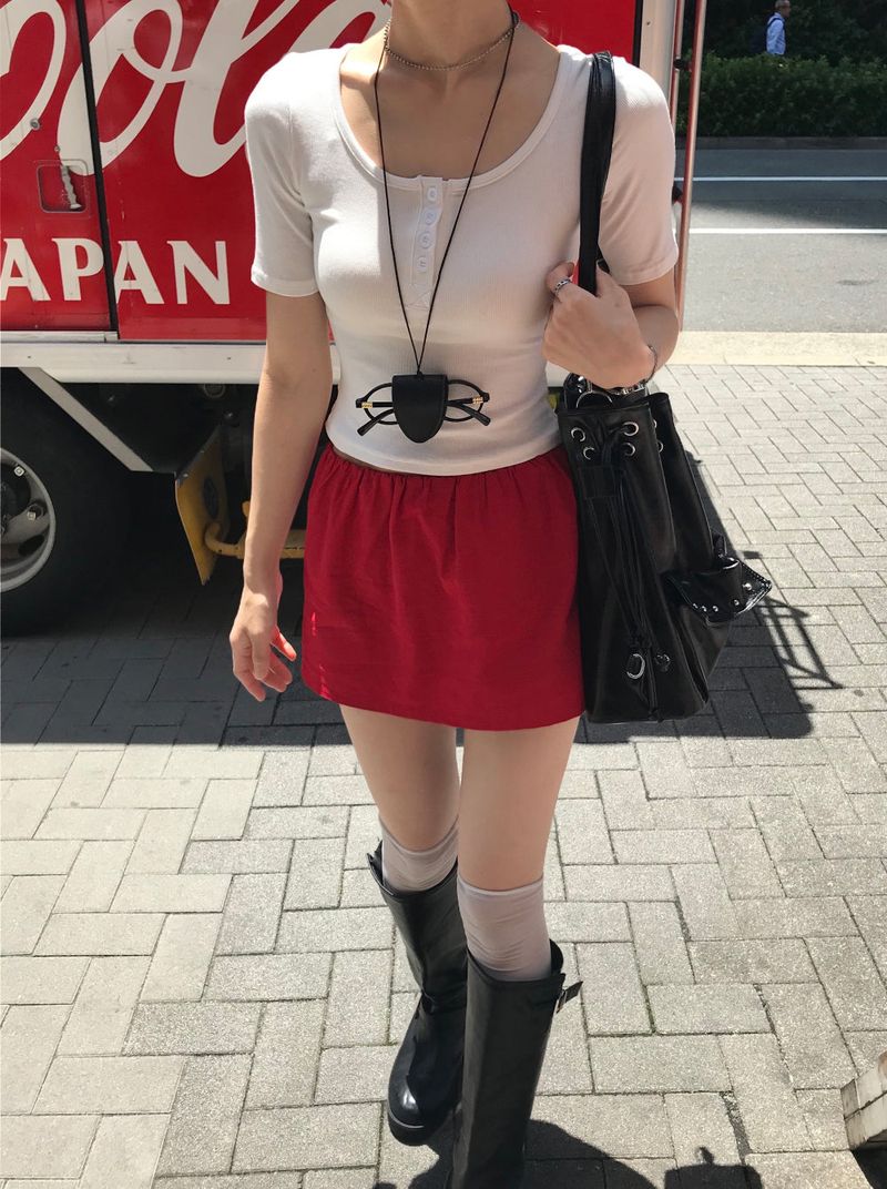 Natural Days Linen Mini Skirt