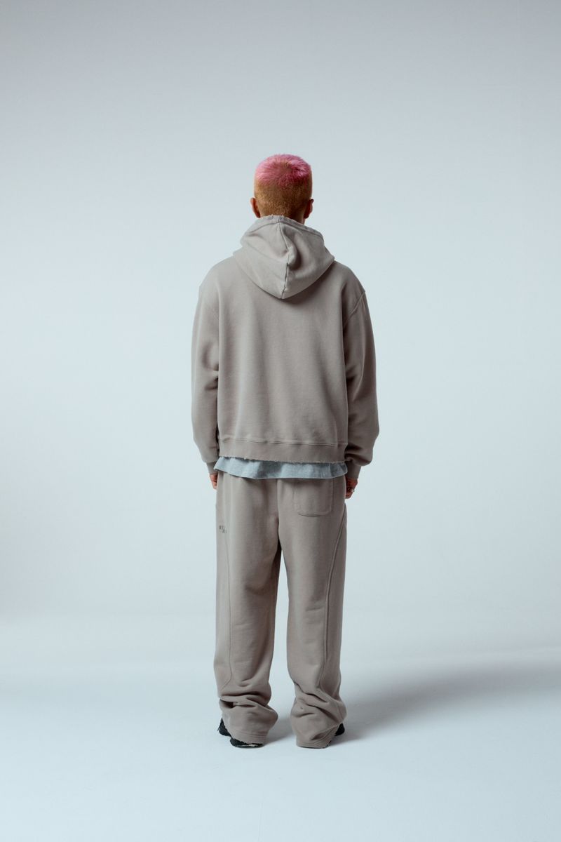 Side surfboard damage washing sweat pants (ash grey)