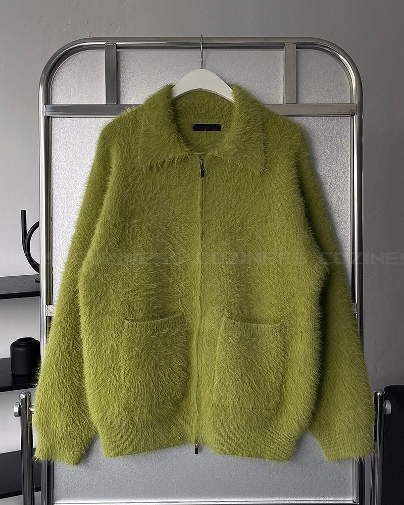 OA Blanc Angora Pocket Zip-Up (3 colors)