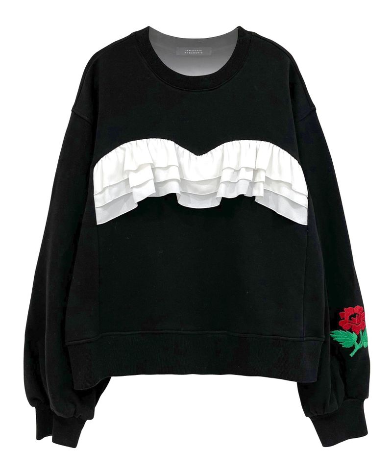 Shirring sweatshirt