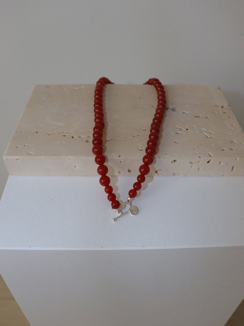 AGATE BALL NECKLACE