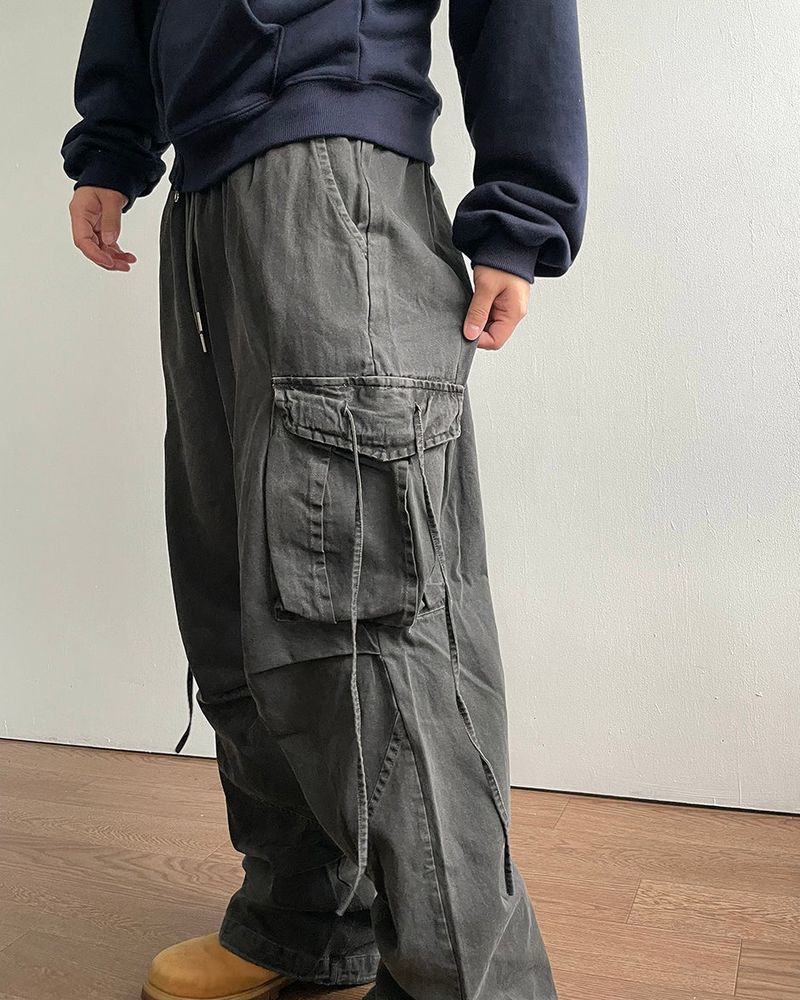 Rope Washing Cargo Pants