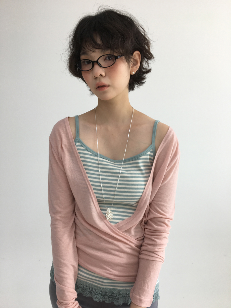 Som Striped Lace Sleeveless (4color)