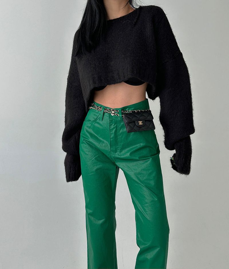 salt wool cropped knitwear