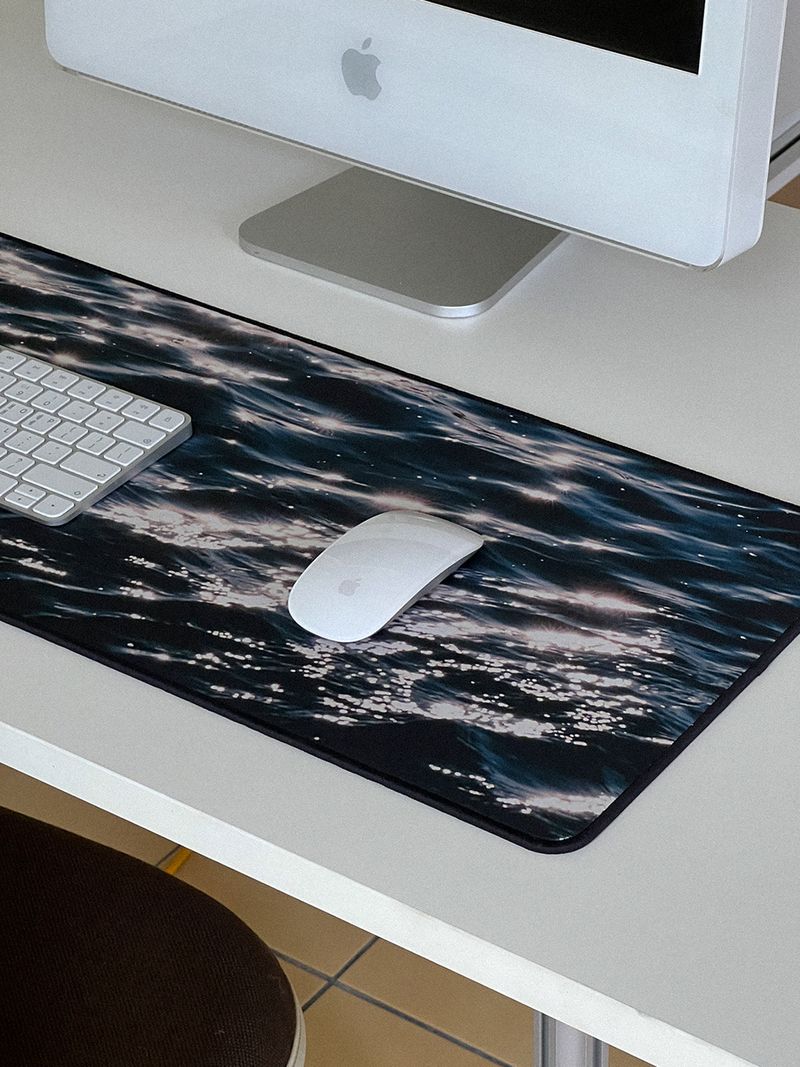 river light desk mat