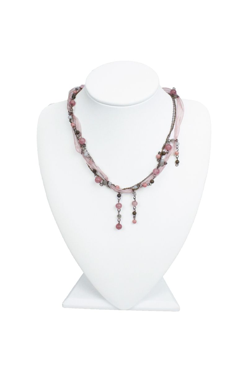 [春] - Antique mesh choker (Pink) (limited)