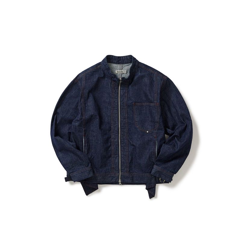 karactor（カラクター）の「Nep denim zip-up jacket / Indigo（Jackets/Outerwear）」