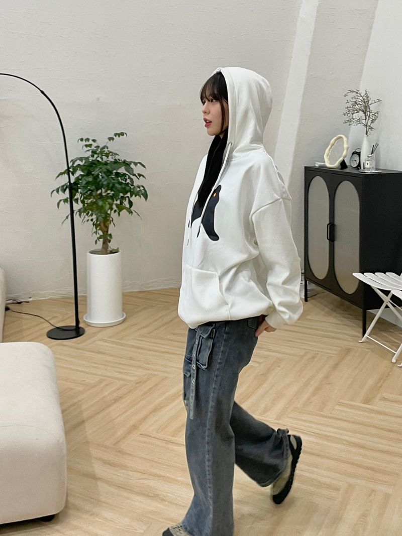Black cat hood T