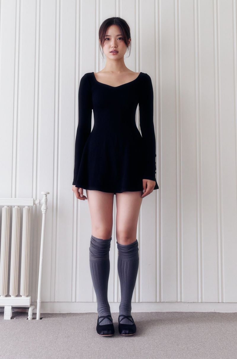 Ballerina mini dress (BLACK)