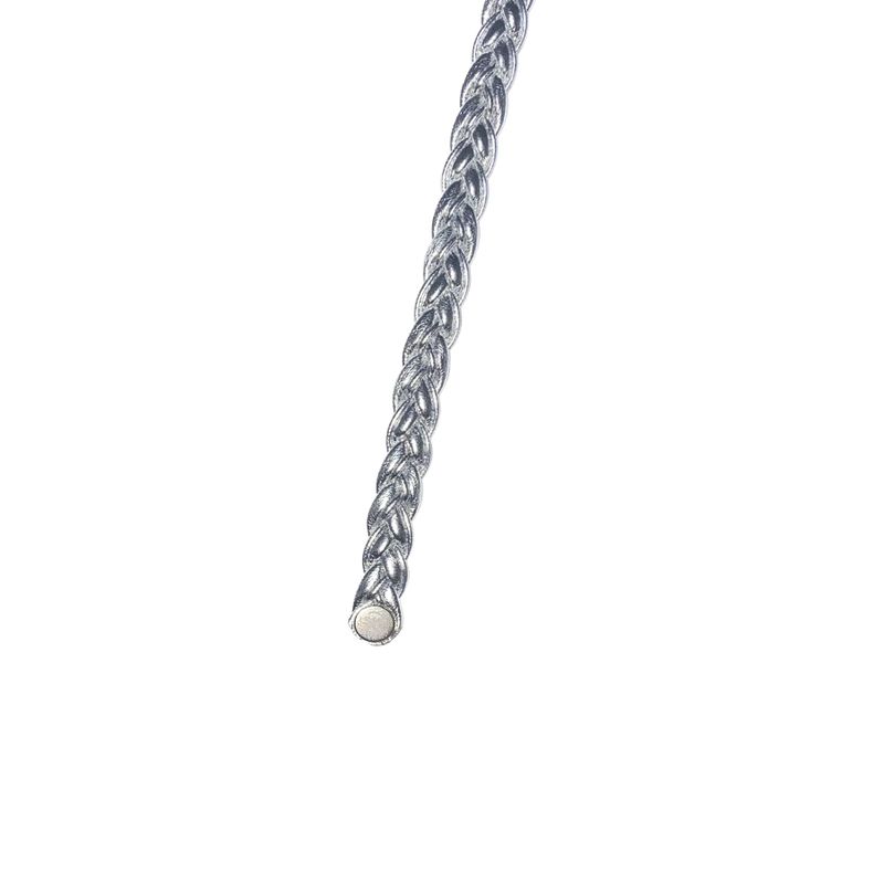 long plait keyring (silver)