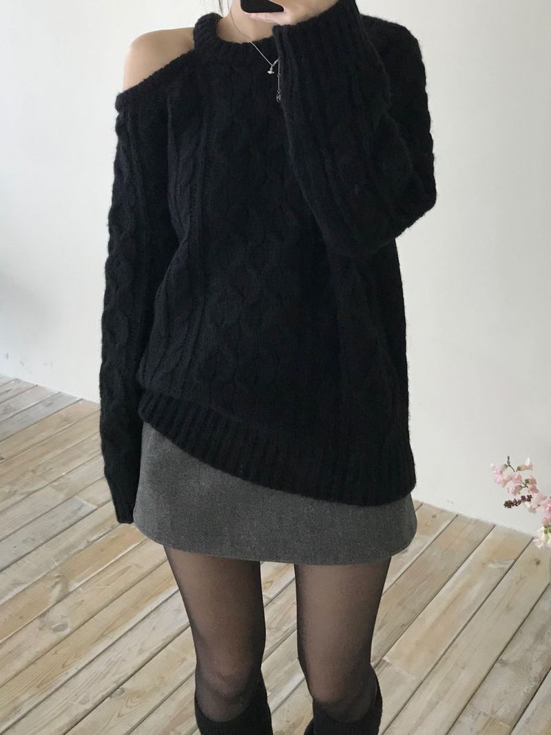 Leel Shoulder Slit Knitwear (3 colors)